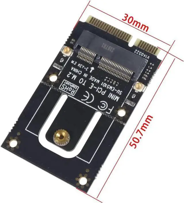 Alt view image 4 of 6 - NGFF M.2 to Mini PCI-E Adapter Card Mini Pci-e to M.2 Wireless Module Conversion Card EM5101 / EM5101B (EM5101 Without Antenna)