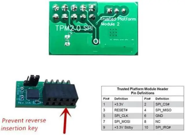 Main image of 1Piece TPM 2.0 Module for SuperMicro AOM-TPM-9670H 10Pin SPI