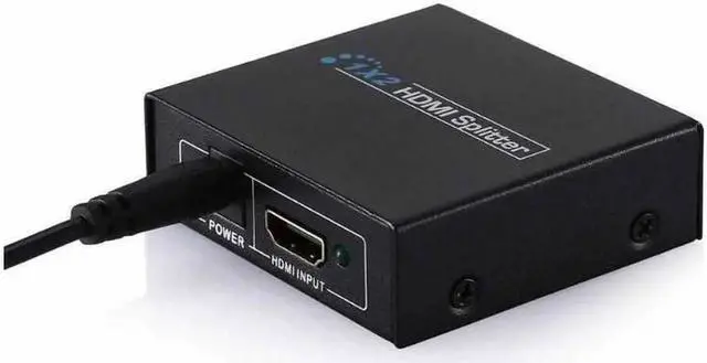 Alt view image 4 of 7 - Full HD HDMI Splitter 1x2 Repeater Amplifier 3D 1080p 4K Switch Box 1 in 2 out