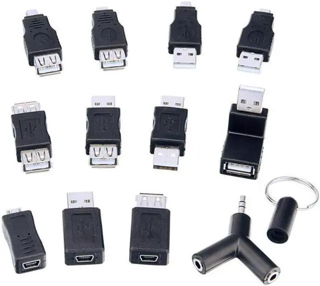 Alt view image 6 of 7 - Sunmns OTG USB Mini Micro Male to Female Connector Adapter Converter, Support Data Sync and Charging, 13 Pieces
