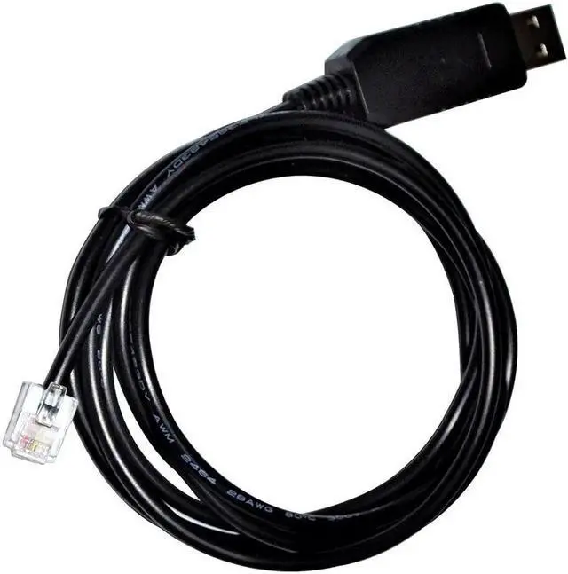 Main image of JAENFONG FT232RL CHIP USB TO RJ11 6P4C RS232 CONVERTER SERIAL COMMUNICATION CABLE FOR LITHIUM-ION BATTERY PACK BMS TO PC Cable length:(3.6M)