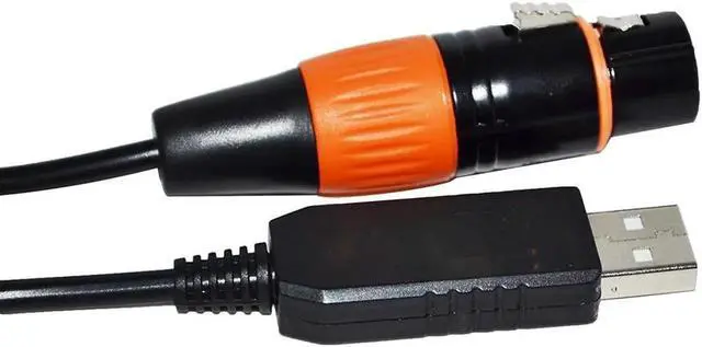 Alt view image 2 of 2 - JAENFONG FT232RL USB TO RS485 3PIN 3P DMX512 DMX 512 XLR FEMALE CONVERTER CABLE FOR FREESTYLER STAGE LIGHTNING CONTROLLER KABLE (Color B) Cable length:3m