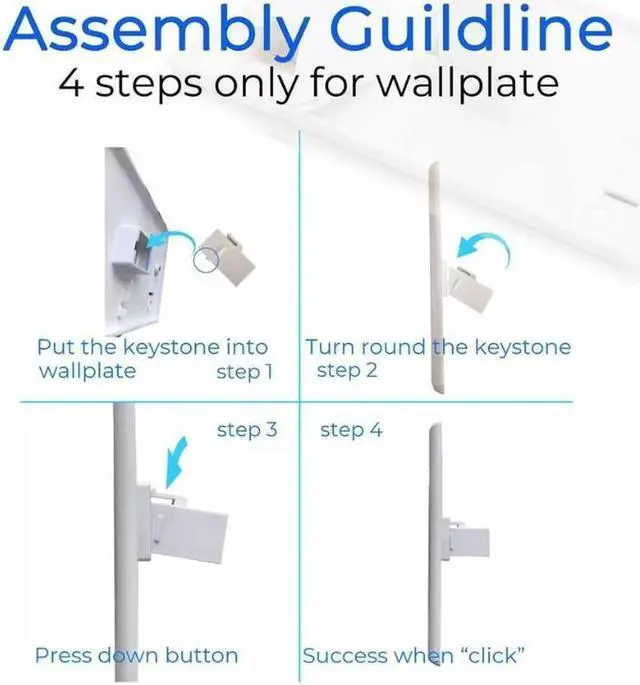 Alt view image 6 of 7 - Rapink RJ45 Coupler Inline Adapter Keystone Female to Female Network Connector 5 Pack for Ethernet Cat6/Cat5e/Cat5 Cable Extender with Gold Plated White