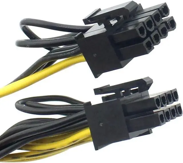 Alt view image 2 of 7 - 2 Pack 6 Pin Male to Dual 8 (6+2) Pin Male PCI Express Power Adapter Extension Cable for Graphics Card Module Line 18AWG 6P to Dual 8p Splitter Ribbon Cable