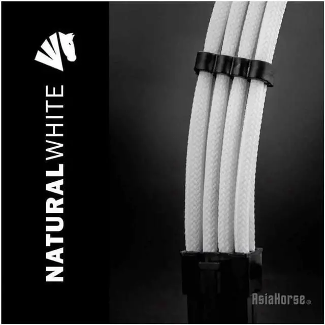 Alt view image 6 of 6 - Asiahorse Customization Mod Sleeve Extension Power Supply Cable Kit 18AWG ATX/EPS/8-pin PCI-E/6-pin PCI-E (White)