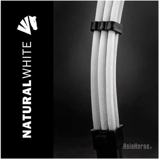 Alt view image 2 of 6 - Asiahorse Customization Mod Sleeve Extension Power Supply Cable Kit 18AWG ATX/EPS/8-pin PCI-E/6-pin PCI-E (White)