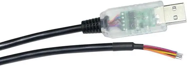 Alt view image 2 of 2 - JAENFONG FT232RL CHIP USB TO RS422 FULL DUPLEX 9 CORE 9PIN WE WIRE END SERIAL INTERFACE CABLE COMPATIBLE WITH USB-RS422-WE-1800-BT(5 core) Cable length:(1.8M)