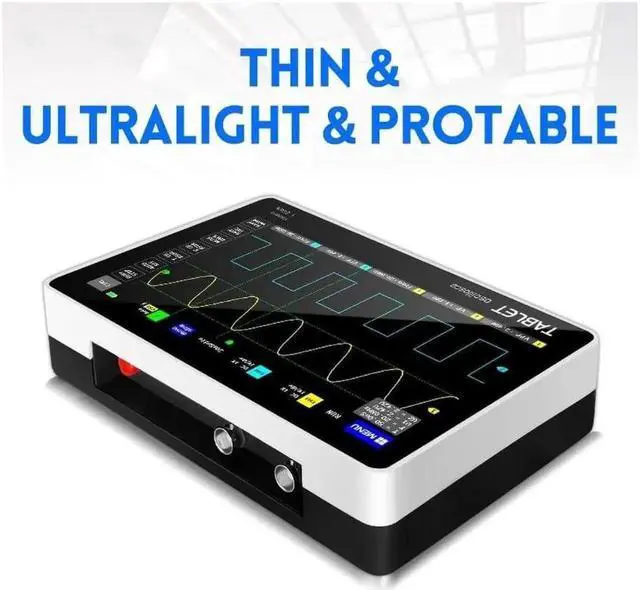 Alt view image 6 of 6 - 1013D Plus Oscilloscope - Portable Handheld Tablet Oscilloscope with 100X High Voltage Probe, 2 Channels 100Mhz Bandwidth 1GSa/s Sampling Rate 7" TFT LCD Touch Screen