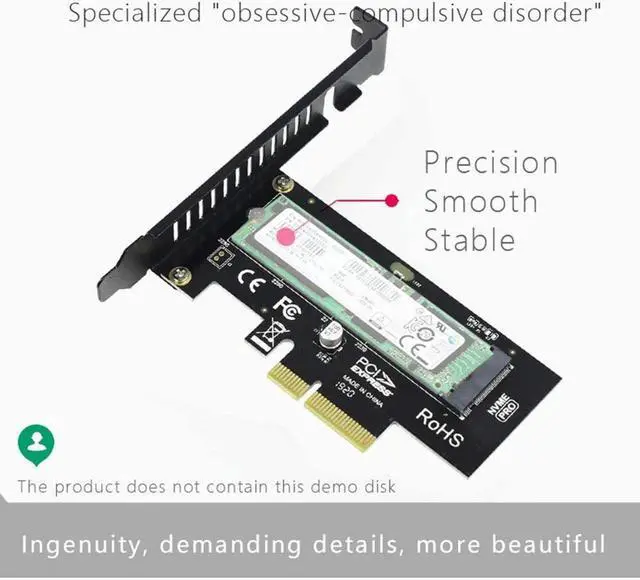 Alt view image 2 of 7 - JEYI SK4 M.2 NVMe SSD NGFF to PCIE X4 Adapter M Key Interface Card Suppor PCI Express 3.0 x4 2230-2280 Size m.2 Full Speed