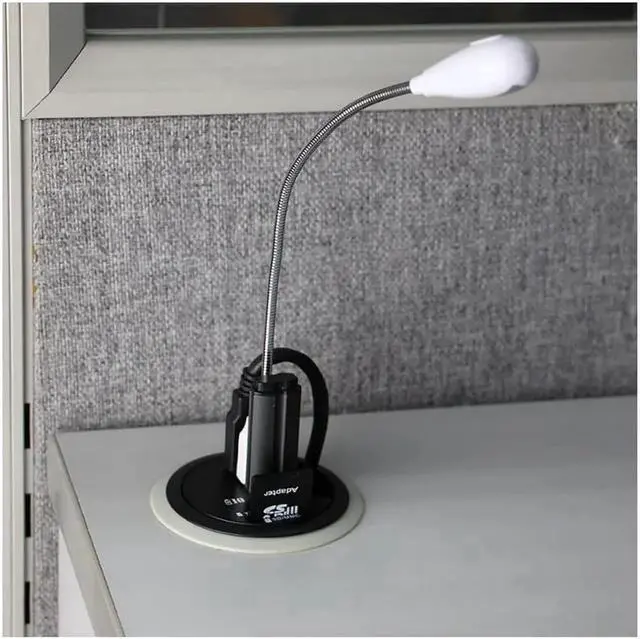 Alt view image 2 of 4 - 2.5" Grommet Hole - In Desk - USB 3.1 Gen I 3 Port Hub/ BC 1.2 USB Charger with SD Card Reader