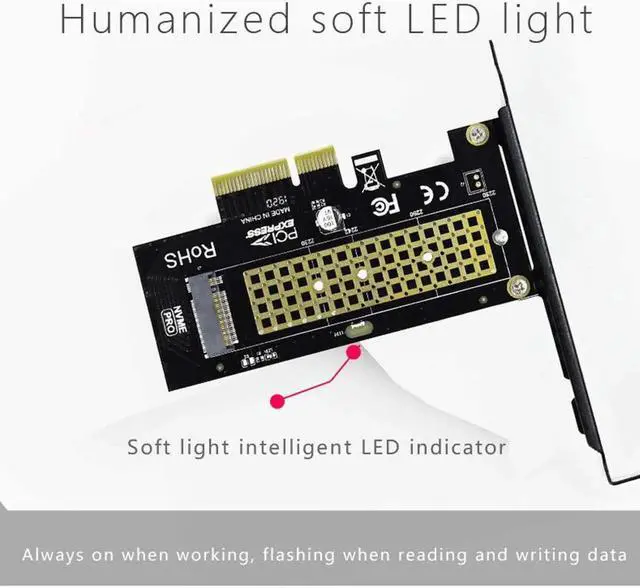 Alt view image 4 of 7 - JEYI SK4 M.2 NVMe SSD NGFF to PCIE X4 Adapter M Key Interface Card Suppor PCI Express 3.0 x4 2230-2280 Size m.2 Full Speed