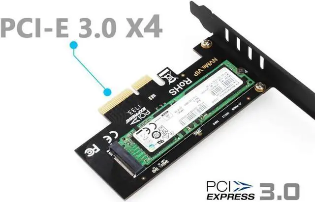 Alt view image 6 of 7 - JEYI SK4 M.2 NVMe SSD NGFF to PCIE X4 Adapter M Key Interface Card Suppor PCI Express 3.0 x4 2230-2280 Size m.2 Full Speed