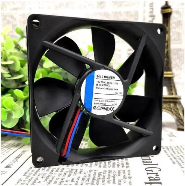 Alt view image 3 of 4 - 3412NGMER 9225 12V 88MA 1.1W 2 line 9cm inverter fan