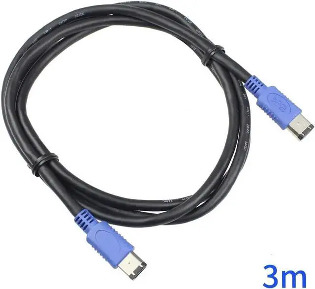 Alt view image 5 of 5 - IEEE 1394 High Speed FireWire Cable iLink DV Cable Firewire 400Mbps/800Mbps IEEE 1394 Cord for Computer Laptop PC to JVC Camcorder SSD Enclosure 1394 Video Capture Card (6Pin to 6Pin 400Mbps,3m)
