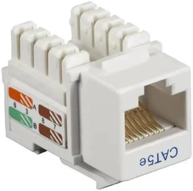Alt view image 2 of 2 - CAT5e Value Line Keystone Jack, White, 10-Pack
