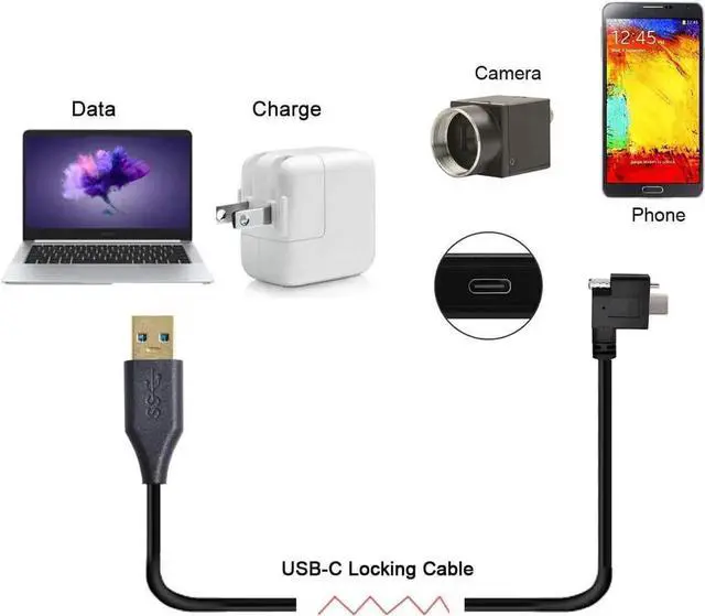Alt view image 2 of 5 - USB Type-C to USB-A 3.0 Male Data Cable 3.94ft USB Type C Cable USB C to USB 3.0 Cable for Camera 5Gbps USB C to USB Adapter USB-A to USB-C Data Cord