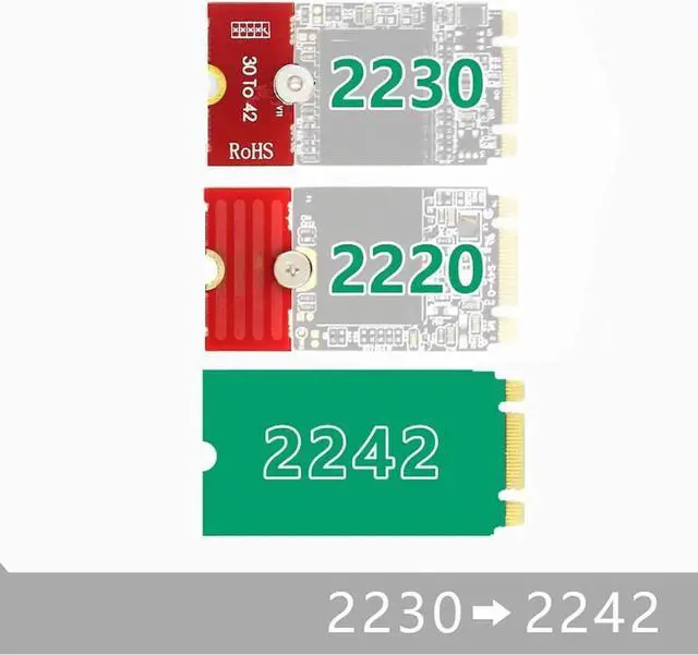 Alt view image 3 of 7 - JEYI M2 M2PLUS NGFF NVME m. 2 Extended Transfer 2230, 2242, 2260, 2280 M2 Change Long Size NVME NGFF M.2 U.2 M3 M.3 SSD