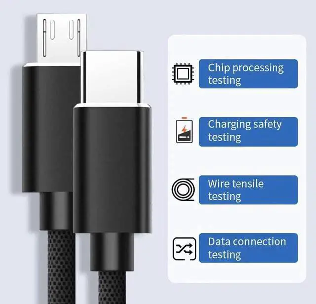 Alt view image 7 of 7 - USB c to Micro usb fast charging cable,3.3ft, Type C to Micro USB Charger Braided Cord Support Charge & Sync Compatible with MacBook (Pro),Galaxy S8, S9, S10, Pixel 3 XL, 2 XL, Nexus 6P 5X (black 1m)