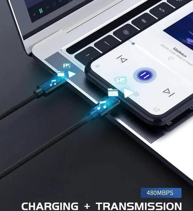 Alt view image 5 of 7 - USB c to Micro usb fast charging cable,3.3ft, Type C to Micro USB Charger Braided Cord Support Charge & Sync Compatible with MacBook (Pro),Galaxy S8, S9, S10, Pixel 3 XL, 2 XL, Nexus 6P 5X (black 1m)