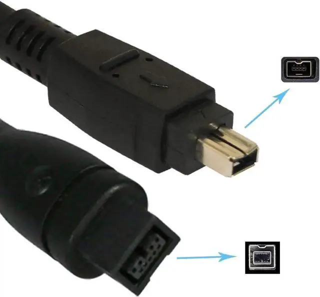 Alt view image 6 of 6 - IEEE 1394 High Speed FireWire Cable iLink DV Cable Firewire 400Mbps/800Mbps IEEE 1394 Cord for Computer Laptop PC To JVC Camcorder SSD Enclosure 1394 Video Capture Card (9Pin to 4Pin 400Mbps,1.5m)