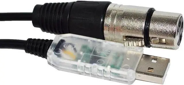 Main image of JAENFONG USB RS485 TO XLR 3P FEMALE SOCKET DMX512 CABLE FIXTURE QLC Q LIGHT CONTROLLER+ FREESTYLER STAGE LIGHTNING CONTROLLER KABLE (Color G) Cable length:3m