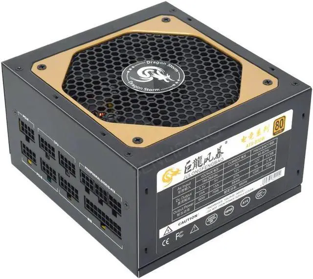 Alt view image 2 of 6 - ATX 850W PSU 80Plus Gold 110-264V Full Modular 20+4Pin 12V Professional E-Sports Video Game Computer Power Supply