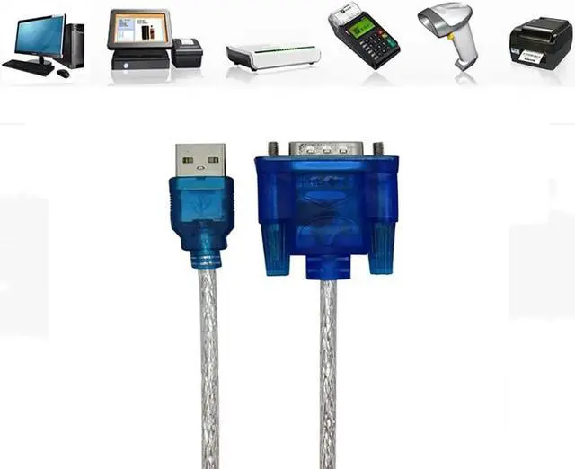 Alt view image 5 of 6 - 0.8m USB 2.0 to RS232 DB9 Serial Cable Prolific CH340 Chipset w/Female to Female Converter Support Windows 98/98SE/ME/2000/XP/Vista/7 32bit/8/10, Mac OS8.6 (No Female to Female Converter)