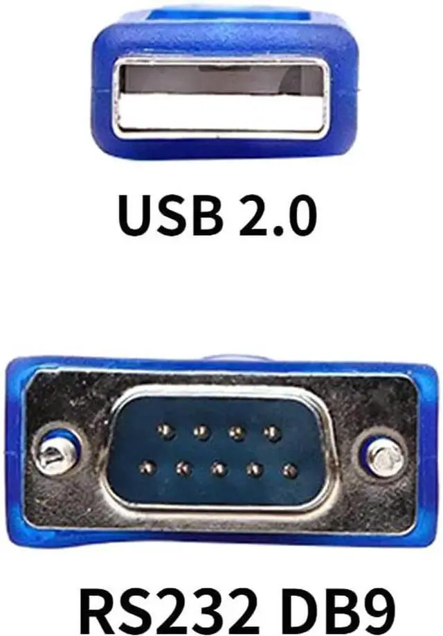 Alt view image 6 of 6 - 0.8m USB 2.0 to RS232 DB9 Serial Cable Prolific CH340 Chipset w/Female to Female Converter Support Windows 98/98SE/ME/2000/XP/Vista/7 32bit/8/10, Mac OS8.6 (No Female to Female Converter)
