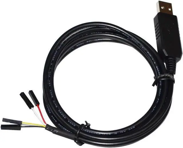 Main image of JAENFONG FT232RL USB UART TTL 5V 3V3 TO 4PIN DEBUG JUMPER DOWNLOAD CABLE TTL-232R-5V TTL-232R-3V3 VCC GND TXD RXD (TTL 5V) Cable length:5M