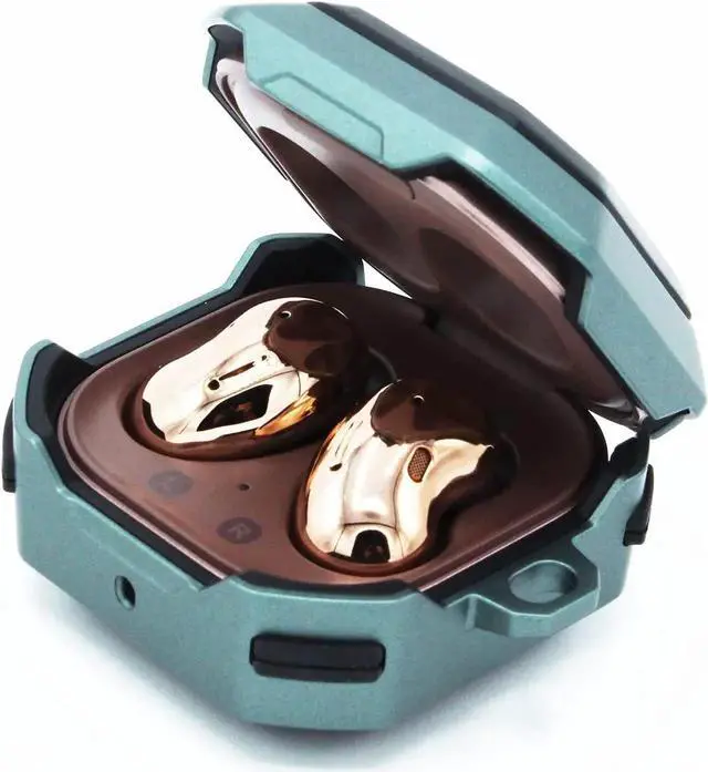 Main image of Premium Protection Case Cover Anti-Scratch Full-Body Slim for Samsung Galaxy Buds Live 2020/ Pro 2021 / Buds 2 (2021) (Black / Teal)