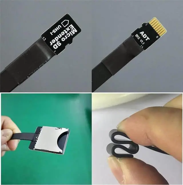 Alt view image 5 of 7 - ADT-LInk MicroSD TF Extension Cable Micro SD Extender Express Extender Cord Linker TF Card Reader Adapter for SDHC SDXC UHS-I Stable No FPC Card Reading Test Line Up to 104MB/s (5cm, B12SF)