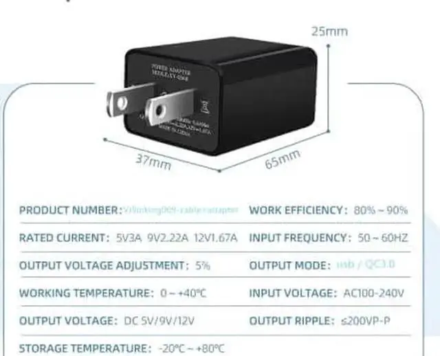 Alt view image 3 of 3 - AC Power Charger & Cable Work for Texas Instruments TI-Nspire, TI Nspire CX, TI Nspire CX CAS, TI Touchpads, TI 84 Plus C, TI 84 Plus C Silver Edition (6ft/ Cable+Adapter)