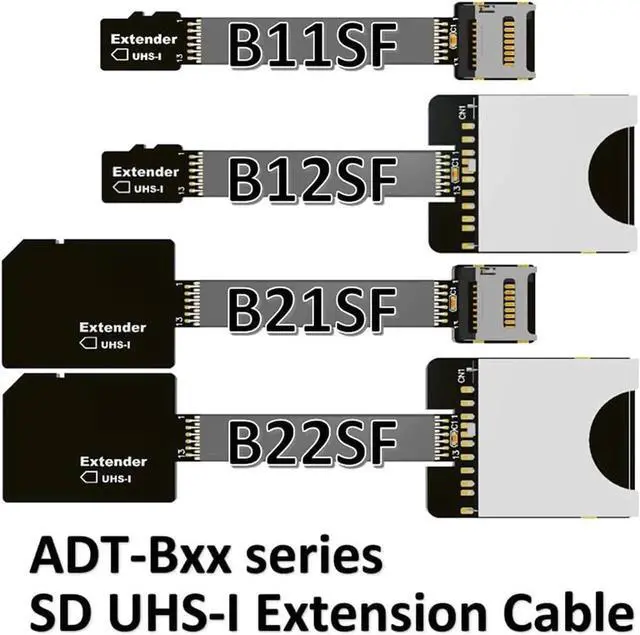 Alt view image 4 of 7 - ADT-LInk MicroSD TF Extension Cable Micro SD Extender Express Extender Cord Linker TF Card Reader Adapter for SDHC SDXC UHS-I Stable No FPC Card Reading Test Line Up to 104MB/s (15cm, B22SF)