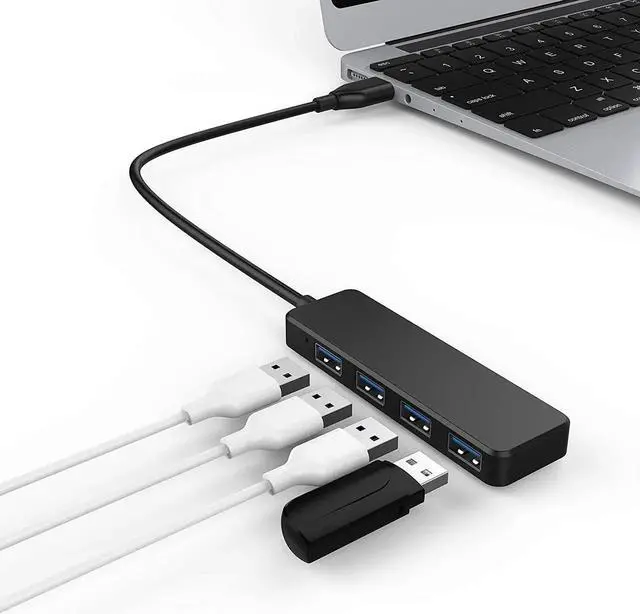 Alt view image 7 of 7 - USB Hub,4-Port USB 3.0 Hub USB Splitter USB Adapter USB Expander for Laptop/Xbox/Ps4/Flash Drive/Mobile HD/Console/Printer/Camera/Keyborad/Mouse