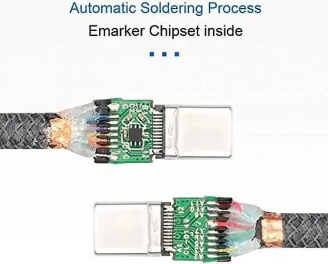 Alt view image 3 of 6 - USB Type-C 3.1 Gen2 Cable 6.56ft USB C to USB C Cable USB 3.1 Gen2 Type C Data Video Cable Adapter for Tablet & Phone & Laptop 10Gbps
