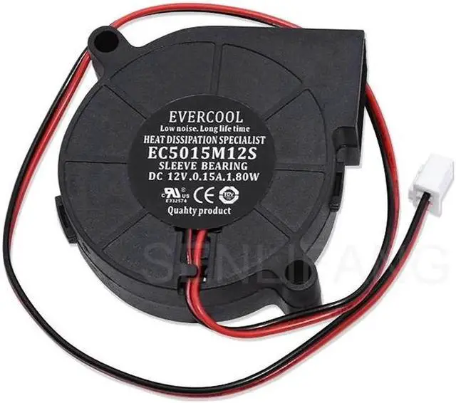 Main image of Genuine For EVERCOOL EC5015M12S DC 12V 0.15A 50x50x15mm 2-Wire Cooling Fan