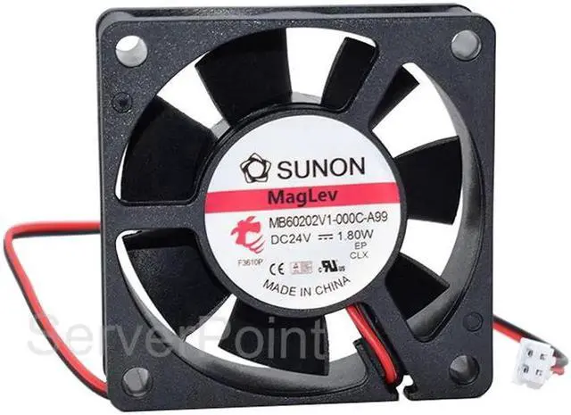 Main image of Brand New 6020 Cooling MB60202V1-000C-A99 For SUNON DC24V 1.80W 60*60*20MM Square Fan 2-Line Power Supply Chassis Cooler