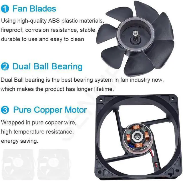 Alt view image 2 of 4 - Brand New BTC ETH Mining FD241238EB DC 24V 0.52A S7 S9 T9 L3 Double Ball Bearing/Cooling Fan 120*120*38mm