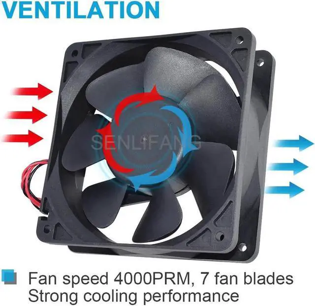 Alt view image 4 of 4 - Brand New BTC ETH Mining FD241238EB DC 24V 0.52A S7 S9 T9 L3 Double Ball Bearing/Cooling Fan 120*120*38mm