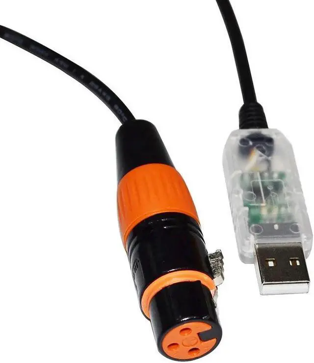 Main image of JAENFONG FT232RL USB TO RS485 3PIN 3P DMX512 DMX 512 XLR FEMALE CONVERTER CABLE FOR FREESTYLER STAGE LIGHTNING CONTROLLER KABLE (Color F) Cable length:(8M)