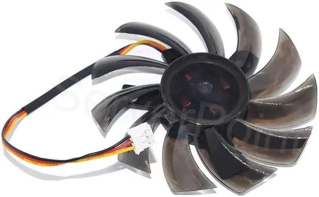 Alt view image 5 of 5 - For Everflow Graphics Cooling Fan T127010BU DC12V 0.45A 3Lines Computer Cooler 7.5CM New