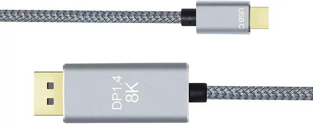 Alt view image 6 of 6 - JAENFONG 8K USB-C to DisplayPort Cable 3-Foot 4K@144Hz 8K@60Hz 2K@165Hz USB to DP Adapter Display Port Cord Nylon Braided Aluminum Connector for Monitor Computer Laptop Television Tablet