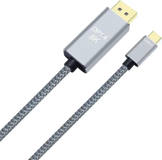 Main image of JAENFONG 8K USB-C to DisplayPort Cable 3-Foot 4K@144Hz 8K@60Hz 2K@165Hz USB to DP Adapter Display Port Cord Nylon Braided Aluminum Connector for Monitor Computer Laptop Television Tablet