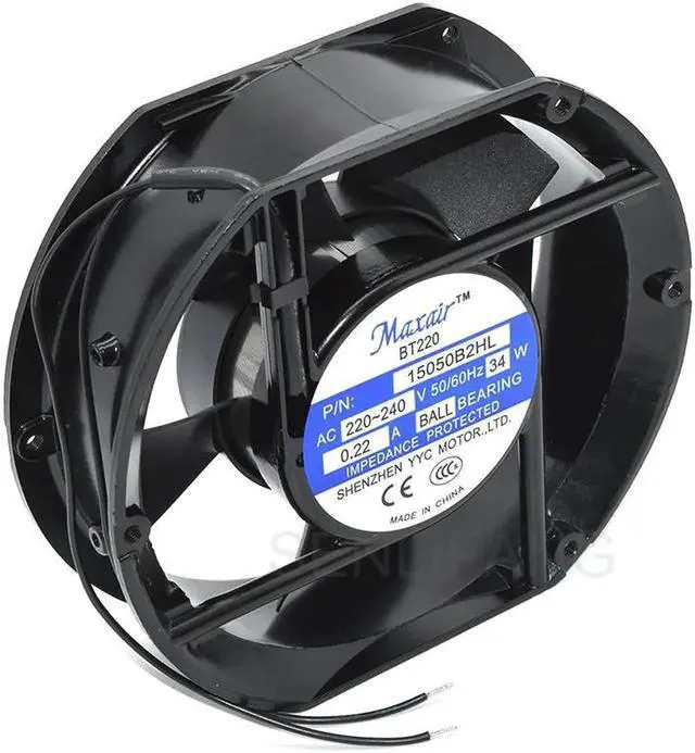 Alt view image 3 of 4 - Hot Selling For Maxair BT220 17251 17cm 172*150*50mm 15050B2HL 220-240V 0.22A 34W 2-Wire Axial Flow Ball Bearing Fan New