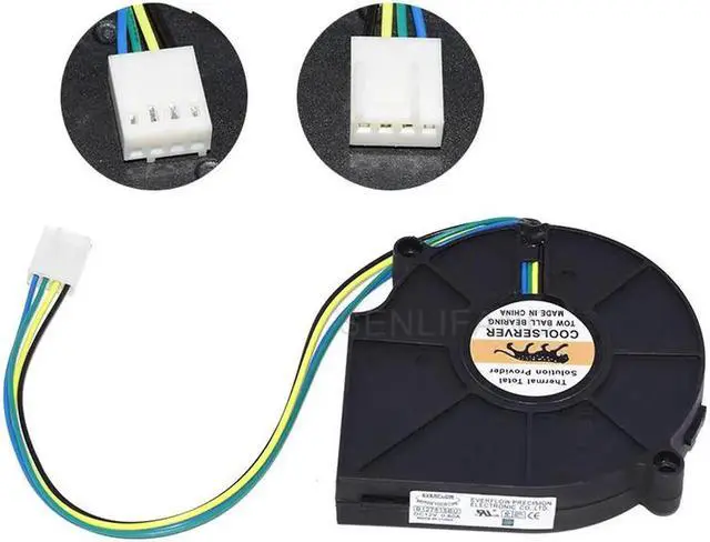 Alt view image 5 of 5 - For EVERFLOW COOLSERVER BB7515BU B127515BU DC 12V 0.80A 4-Wire 75X75X15mm Copper Radiator CPU Heat Sink Fan