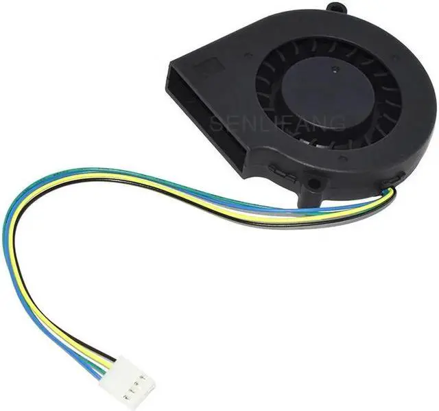 Alt view image 2 of 5 - For EVERFLOW COOLSERVER BB7515BU B127515BU DC 12V 0.80A 4-Wire 75X75X15mm Copper Radiator CPU Heat Sink Fan