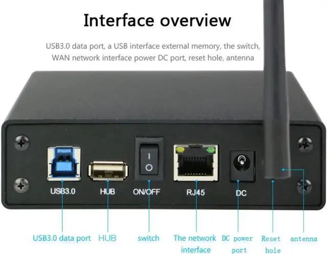 Alt view image 5 of 7 - U35WF 6TB 3.5 inch Mobile Multi-Function Hard Disk Box WiFi Wireless NAS Private Cloud Storage Office Home (Hard Drives not Included)