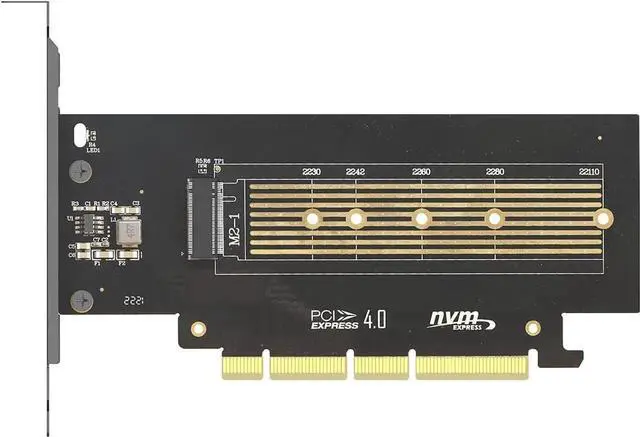 Alt view image 2 of 6 - JAENFONG JEYI PCIe 4.0 x4 Adapter for NGSFF NF1 M.3 NVMe 110mm SSD - PCI Express 4.0 4-Lane Host Adapter