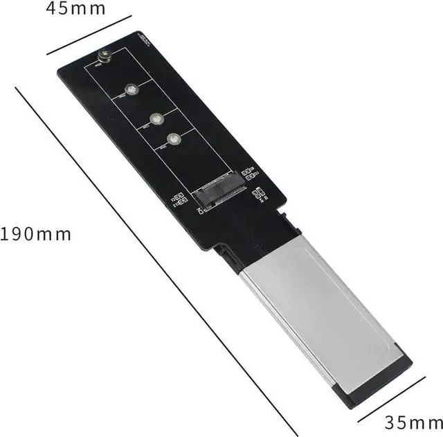 Alt view image 5 of 5 - ExpressCard 34mm to Mini Pcie Riser Card/to M.2 E-Key Adapter Card/to M.2 NVME Card Reader Wireless Card Test Adapter Card for Laptop (for NVME M.2)