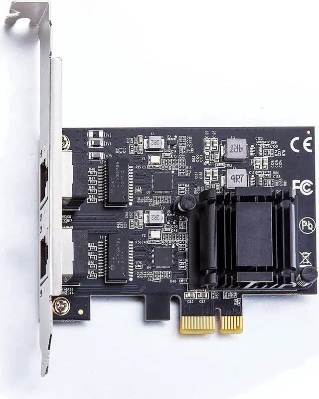 Alt view image 3 of 3 - JAENFONG 100M/1000M/2.5G NIC Network Card, Dual RJ-45 Port, with Realtek RTL8125BG Controller, Support Windows/ Windows Server/Linux/Ubuntu/Centos/Vmware